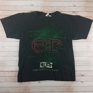 VTG 90s TV Show ER Faded Single Stitch Tee Shirt